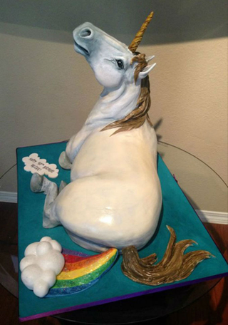 Illustration for article titled Here Is the Unicorn Rainbow Fart Cake Life Promised You